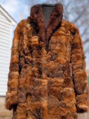 Vintage Schlampp 70s Genuine Fur coat women's size small